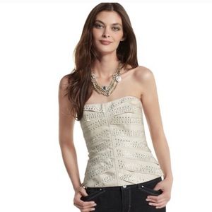Dressy taupe strapless WHBM bustier